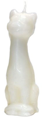 5 1/2" White Cat candle (image for) 5 1/2" White Cat candle