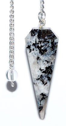6-sided Rainbow Moonstone pendulum (image for) 6-sided Rainbow Moonstone pendulum