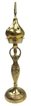 9" Goddess brass incense burner (image for) 9" Goddess brass incense burner