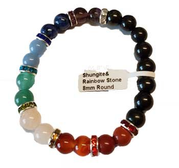 8mm Chakra & Shungite (image for) 8mm Chakra & Shungite