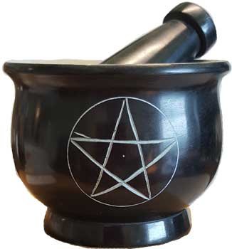 4" Pentagram mortar and pestle set (image for) 4" Pentagram mortar and pestle set