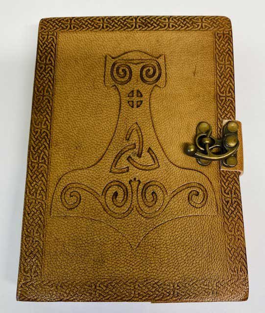 5" x 7" Thor Hammer Embossed leather w/ latch (image for) 5" x 7" Thor Hammer Embossed leather w/ latch