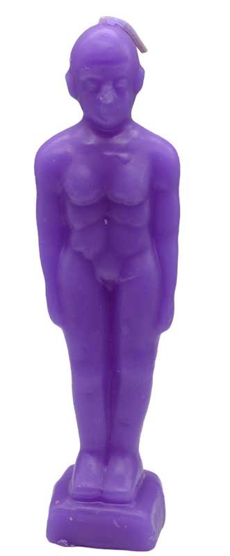 6 3/4" Purple Man candle (image for) 6 3/4" Purple Man candle