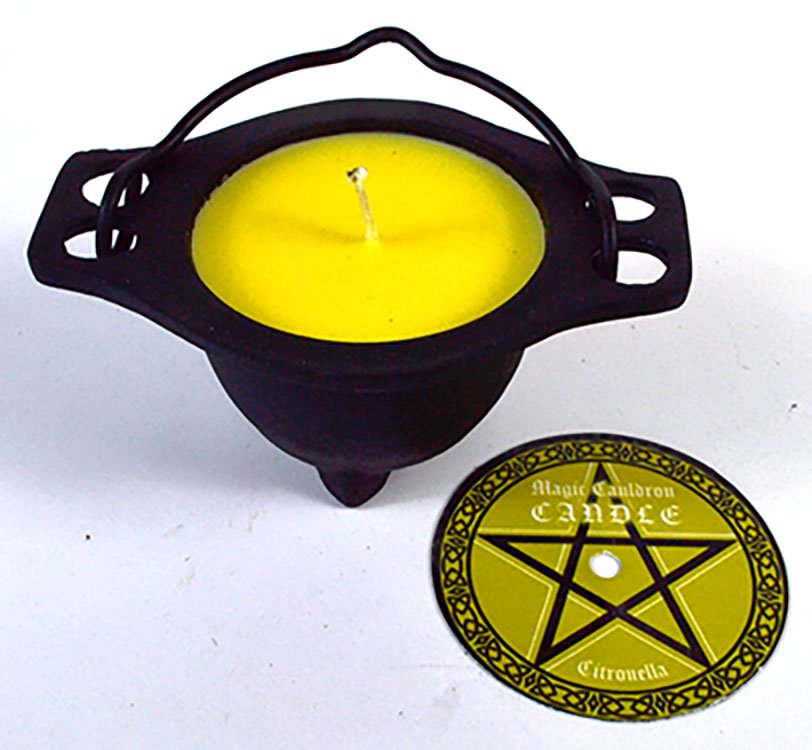 Citronella candle in cauldron (image for) Citronella candle in cauldron