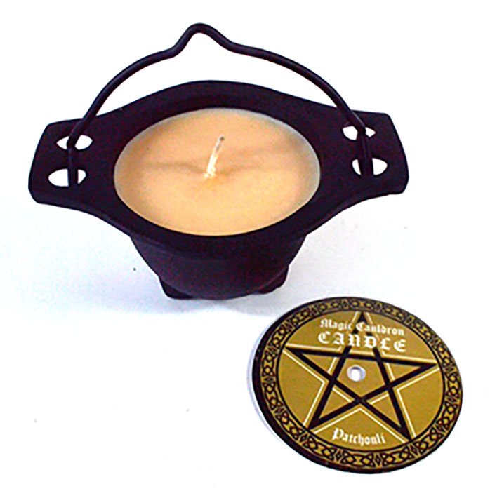Patchouli candle in cauldron (image for) Patchouli candle in cauldron