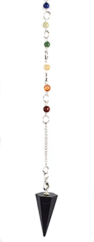 6-sided Shungite chakra pendulum (image for) 6-sided Shungite chakra pendulum