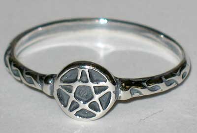 Pentagram ring size 4 sterling (image for) Pentagram ring size 4 sterling