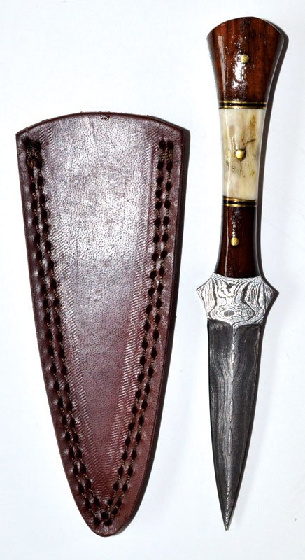 7" Baby Stag Damascus athame (image for) 7" Baby Stag Damascus athame